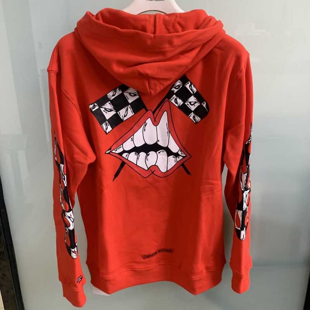 Chrome Hearts Red Print hoodie Size M